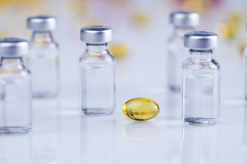 Healthy, Close up of Pills, Tablets, Capsule, Medical background