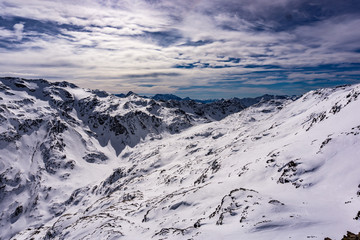 Fototapeta na wymiar View of The Alps in Bormio, Valtellina, Italy