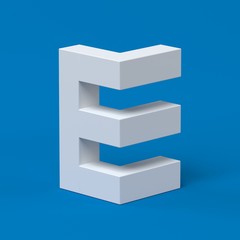 Isometric font letter E