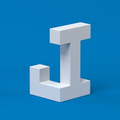 Isometric font letter J