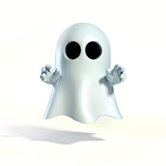 Ghost cartoon 3d rendering