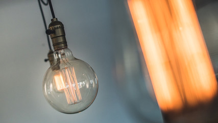 Vintage hanging light bulb, Decorative antique Edison style