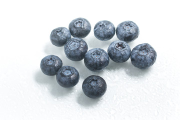 Fresh wet Blueberries