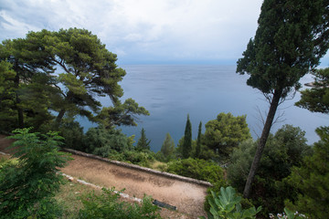 Aerial view on the sea in Dubrovnik, Croatia