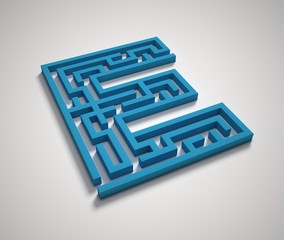 Maze font letter E