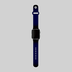 eps 10 vector realistic smart watch isolated on gray background. Add your company nam or logo