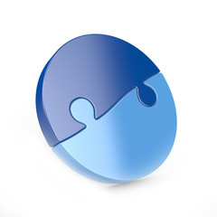 two piece circular puzzle