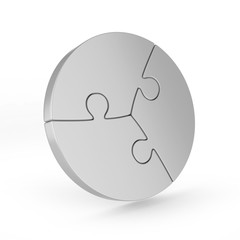 three piece circular puzzle