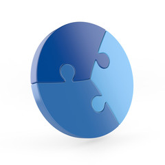 three piece circular puzzle