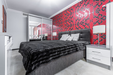 Creative bedroom interior