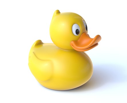 Rubber duck 3d rendering