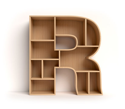 Shelf Font 3d Rendering Letter R