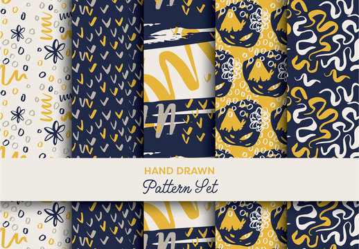 Hand-Drawn Brushstroke Pattern Pack