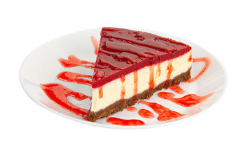 delicious cheesecake with strawberries