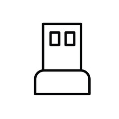 flash drive icon on white background