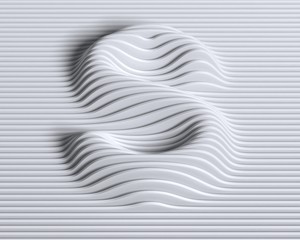 Linear 3d font letter S