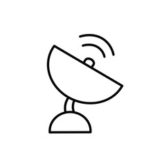 satellite icon on white background