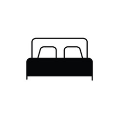 bed icon on white background