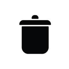 bin icon on white background