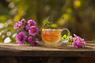 green tea in beautiful cup