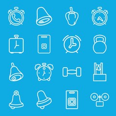 Set of 16 bell outline icons