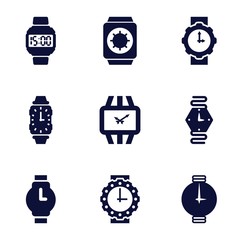 Set of 9 wrist filled icons