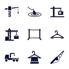 Set of 9 hook filled icons