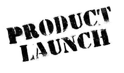 Product Launch rubber stamp. Grunge design with dust scratches. Effects can be easily removed for a clean, crisp look. Color is easily changed.