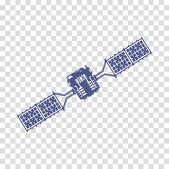 artificial space satellite vector icon