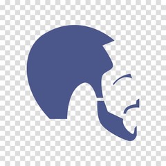 beard and hairstyle icon vector