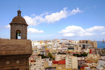 View on the city Las Palmas De Gran Canaria, Spain. - obrazy, fototapety, plakaty