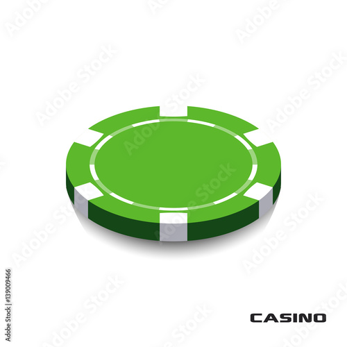 Green casino chip