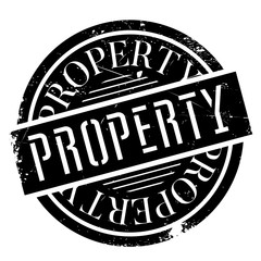 Property rubber stamp. Grunge design with dust scratches. Effects can be easily removed for a clean, crisp look. Color is easily changed.