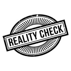 Reality Check rubber stamp. Grunge design with dust scratches. Effects can be easily removed for a clean, crisp look. Color is easily changed.