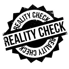 Reality Check rubber stamp. Grunge design with dust scratches. Effects can be easily removed for a clean, crisp look. Color is easily changed.