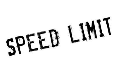 Speed Limit rubber stamp. Grunge design with dust scratches. Effects can be easily removed for a clean, crisp look. Color is easily changed.