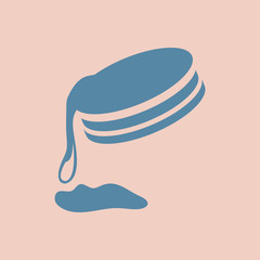 chocolate cookie vector icon