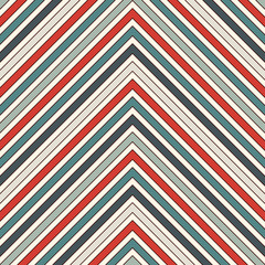 Chevron abstract background. Retro seamless pattern with classic geometric ornament. Zigzag horizontal lines wallpaper.