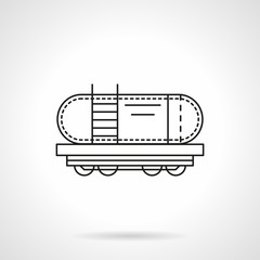 Rail tank flat line vector icon