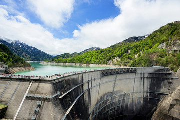 Obraz na płótnie Canvas Kurobe Dam in Japan