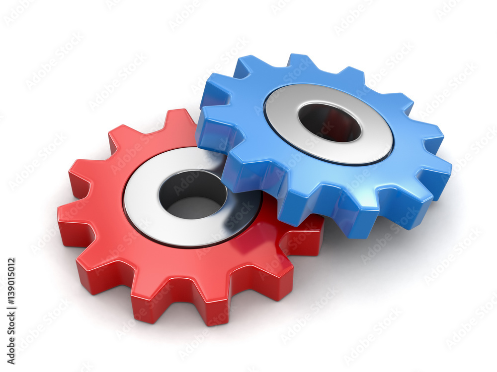 Poster cogwheels. image with clipping path