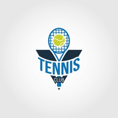 Tennis Logo Design Vector.
