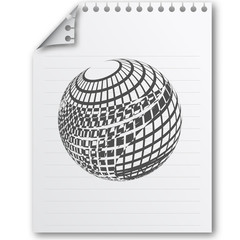 Wire-frame Design Element. Sphere
