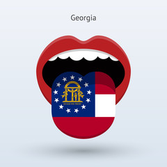 Obraz premium Electoral vote of Georgia. Abstract mouth.