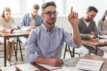 Students during the class