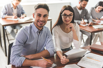 Students during the class