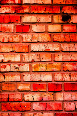Colorful brick wall pattern, painted bricks as urban texture