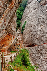 Monserrat Mountains , the site of the Benedictine abbey, near  Barcelona, Spain