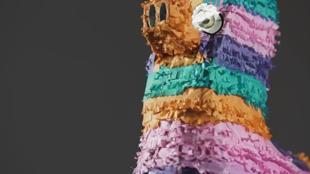 Detail footage of colorful pinata