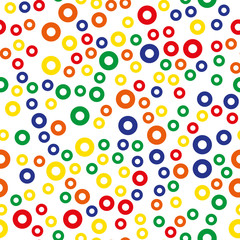 Abstract seamless pattern with color circles